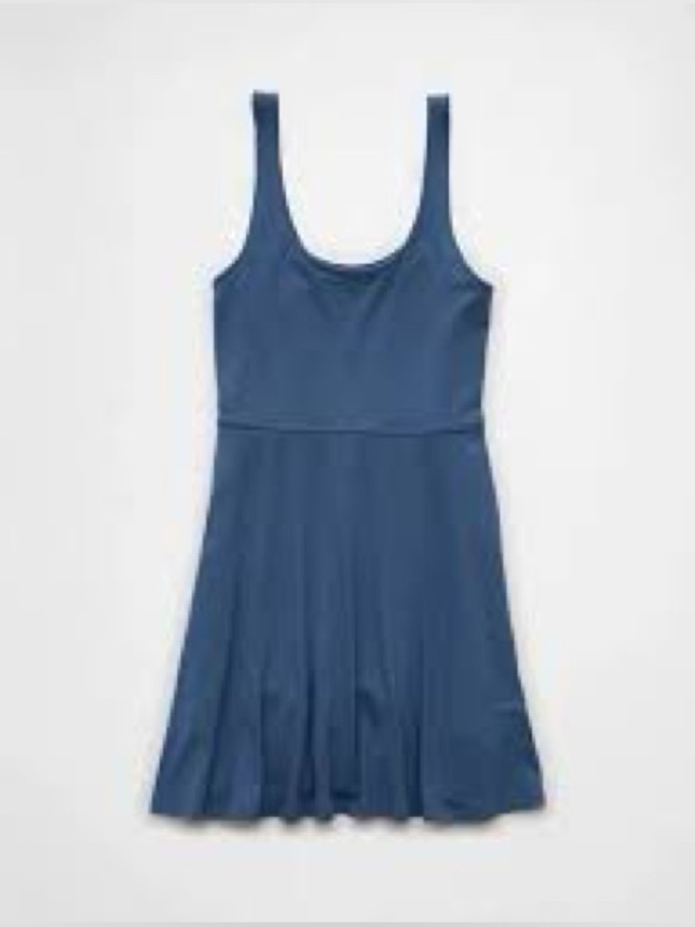 AEO Knit Fit & Flare Blue Mini Skort Dress | L